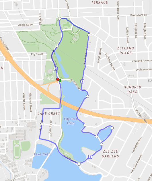City Lake 5K Map
