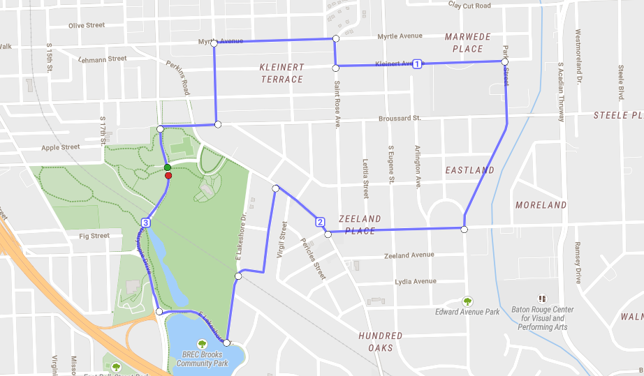 Garden District 5K Map