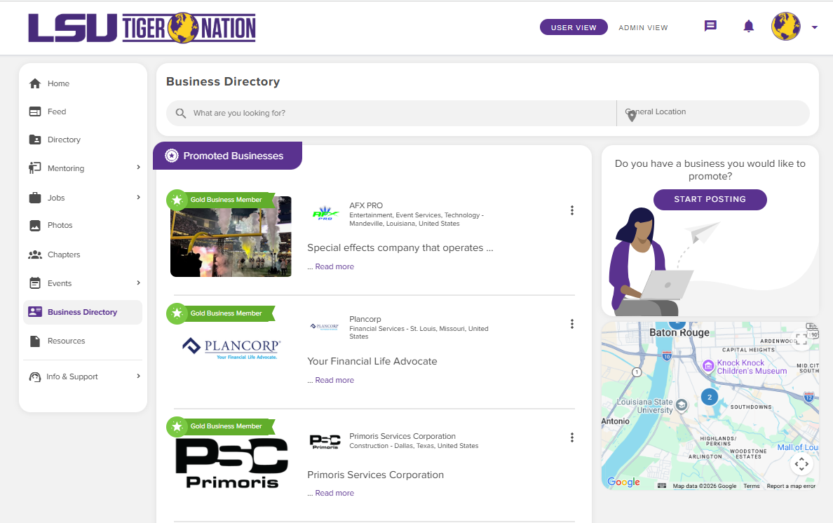 LSUTigerNation.com Business Hub